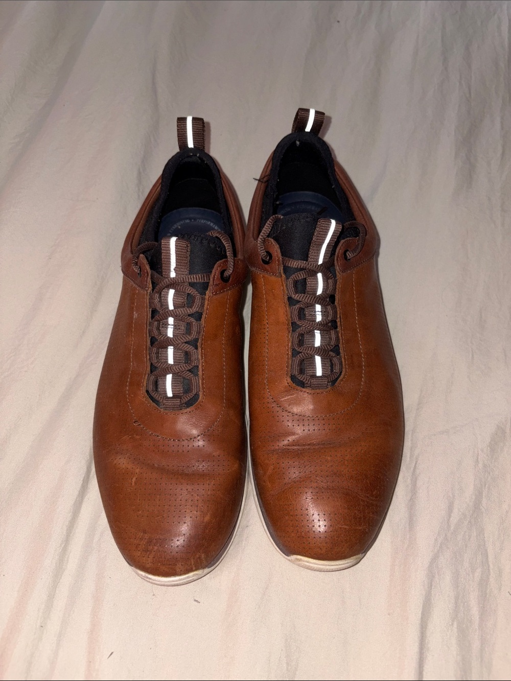 Johnston & Murphy Brown Leather Slip-On Sneakers